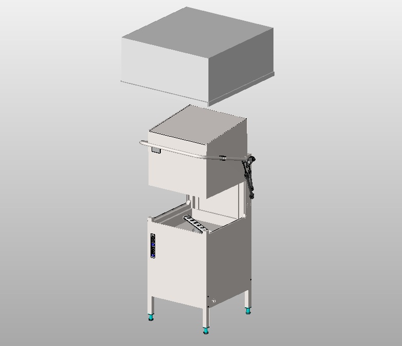 hood-type dishwashing machine