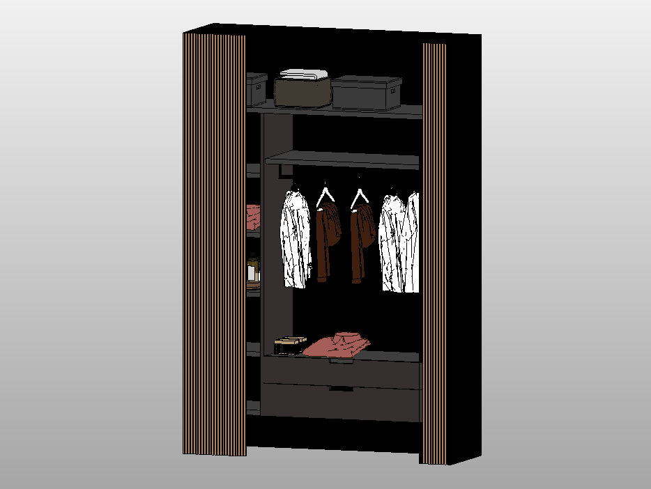 Closet with cloths