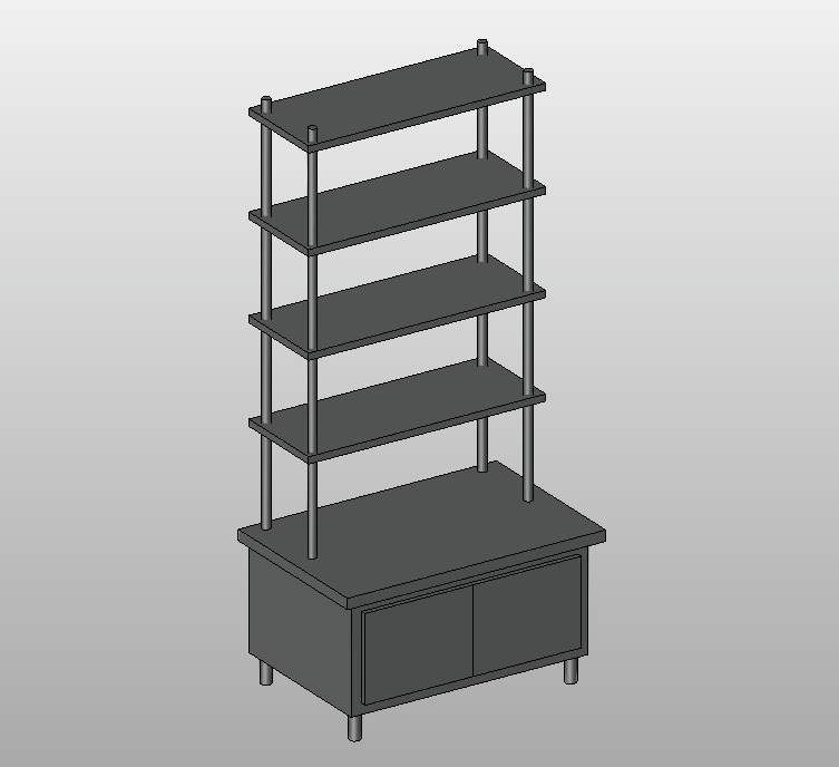 Display shelving unit with cabinet 1 Display shelving unit with cabinet