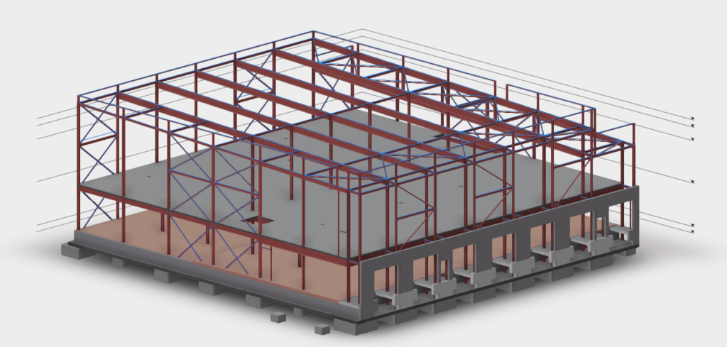 Steel Structure Frame In Revit | Free Download! (46.70 MB) | Library Revit
