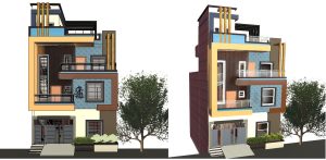 Contemporary Three-Story Residential House Design