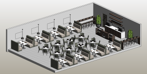 Modern Coffee Shop Interior Layout