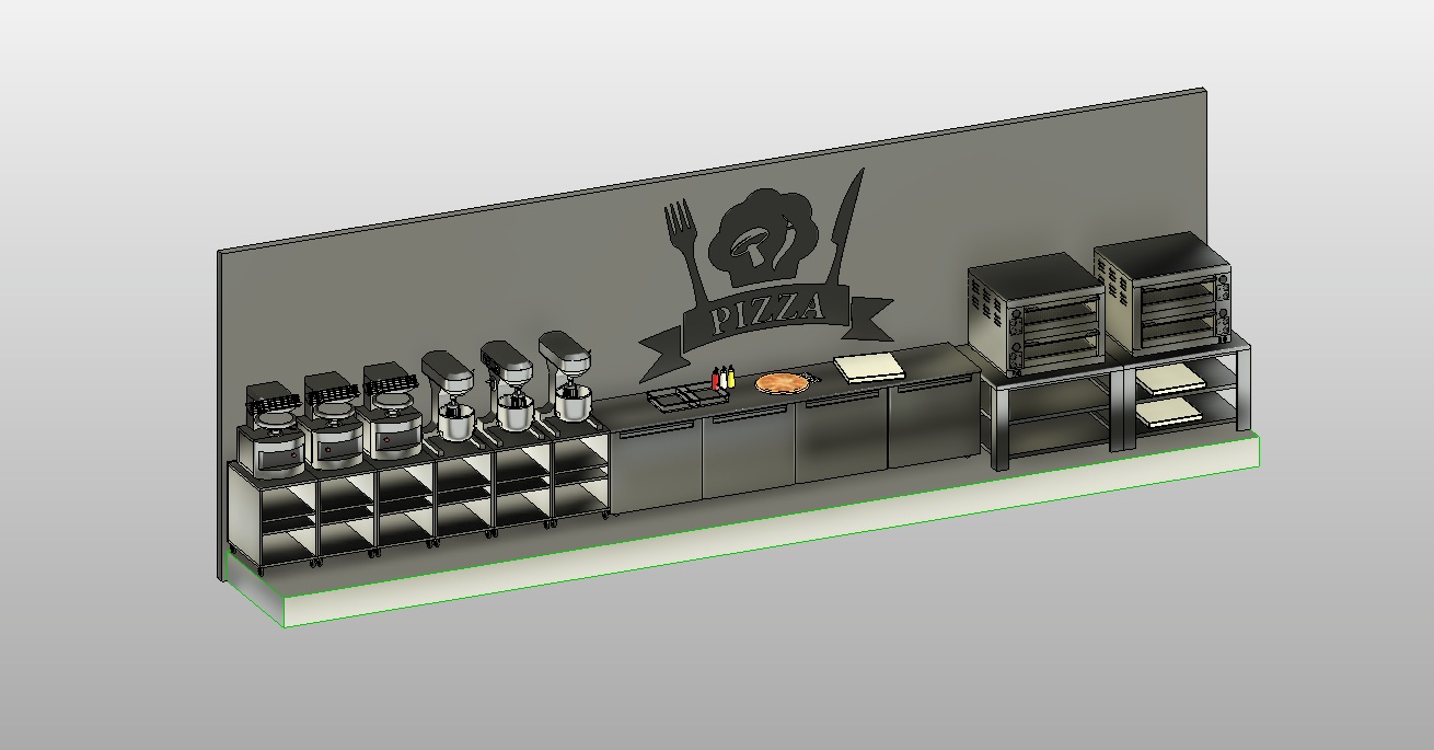 Pizza kitchen equipment detailed set 1 Pizza kitchen equipment detailed set