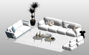Contemporary Living Room Sofa & Decor Set 1 Contemporary Living Room Sofa & Decor Set
