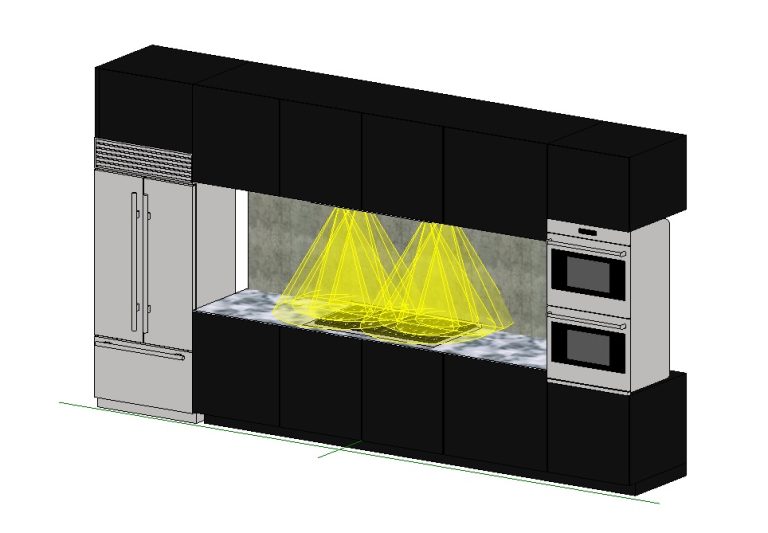Modern Kitchen Unit with Lighting