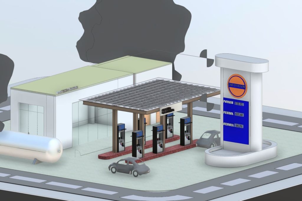 Gas Station Rfa Fuel Station Model In Revit | Free Download! (15.36 MB) | Library Revit