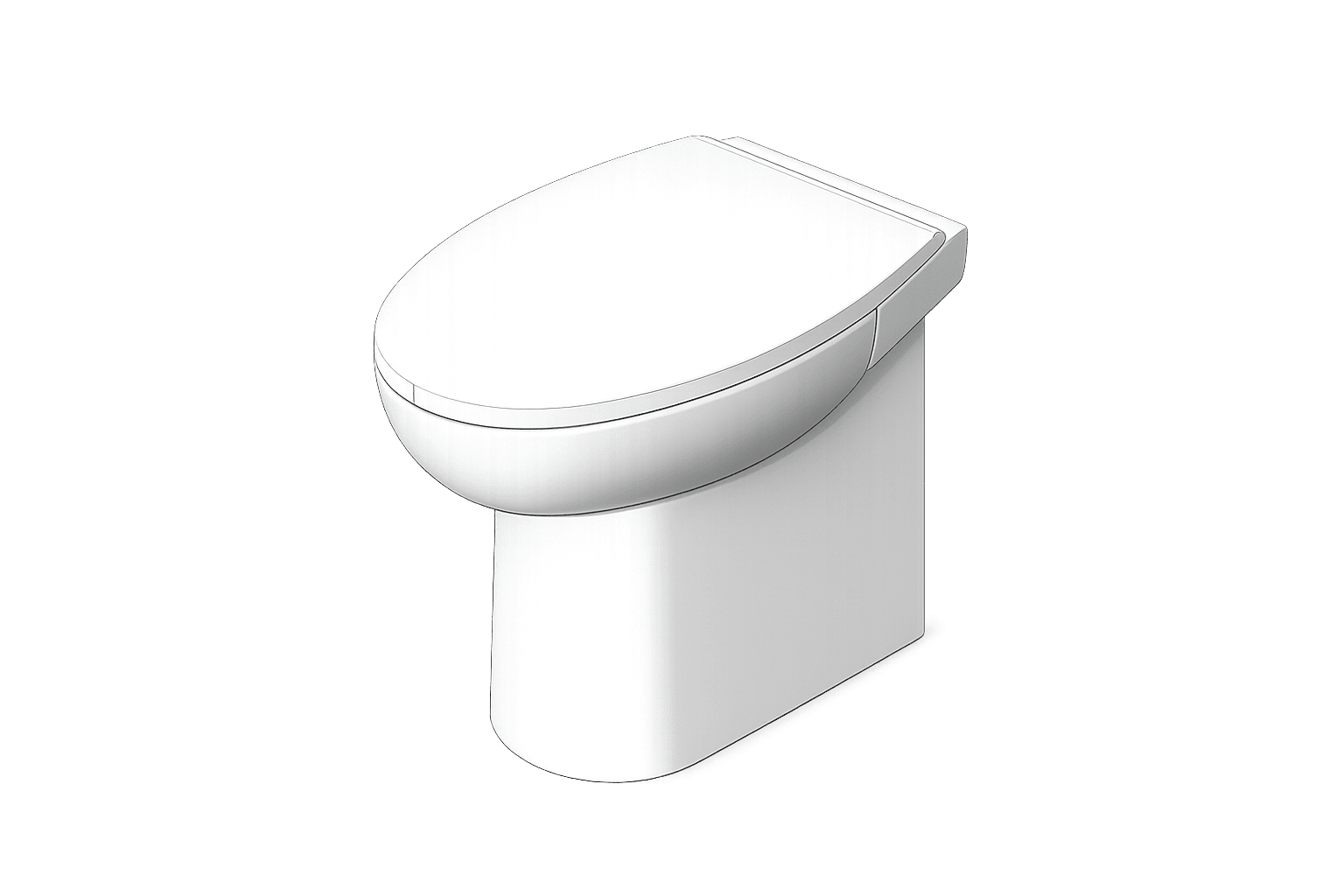 Wall-Mounted Compact Toilet