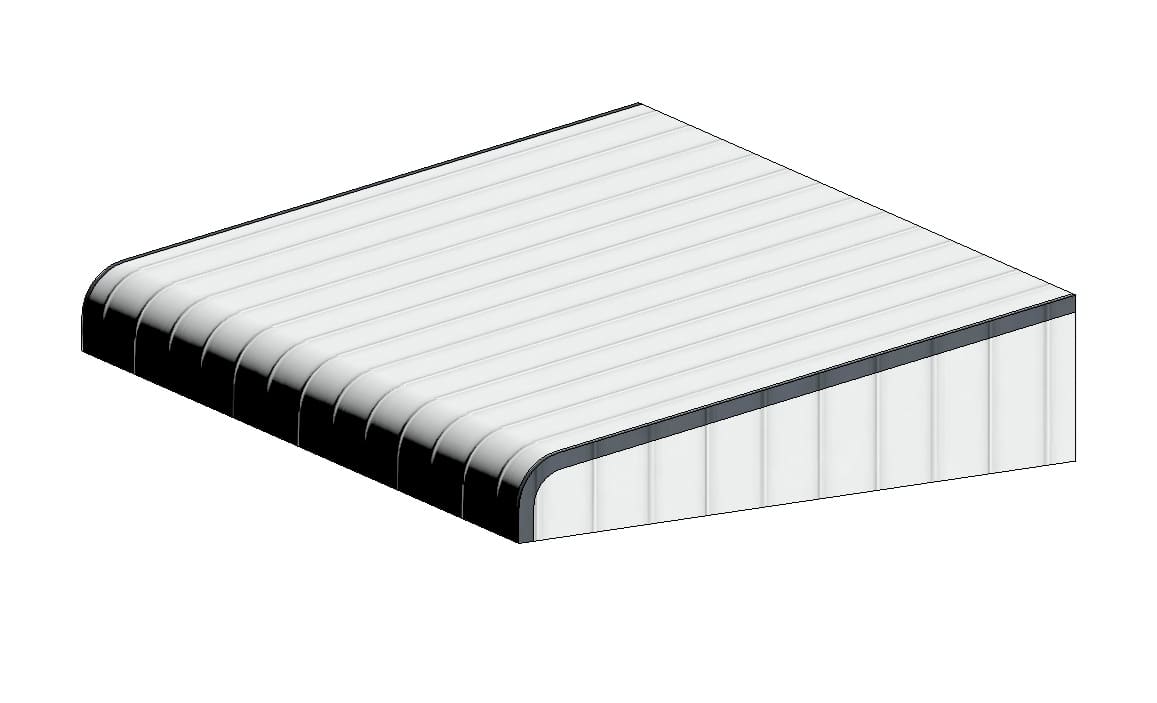 Curved Translucent Canopy Roof