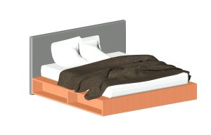 Madrid bed with modern headboard