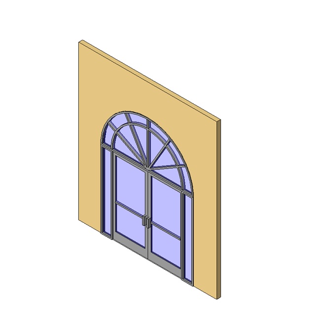 arched double door with fanlight