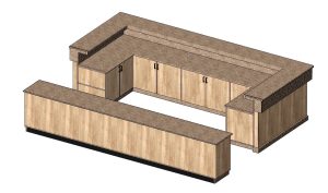 Bar Counter with Back Bar (U‑Shape) 14 Bar Counter with Back Bar