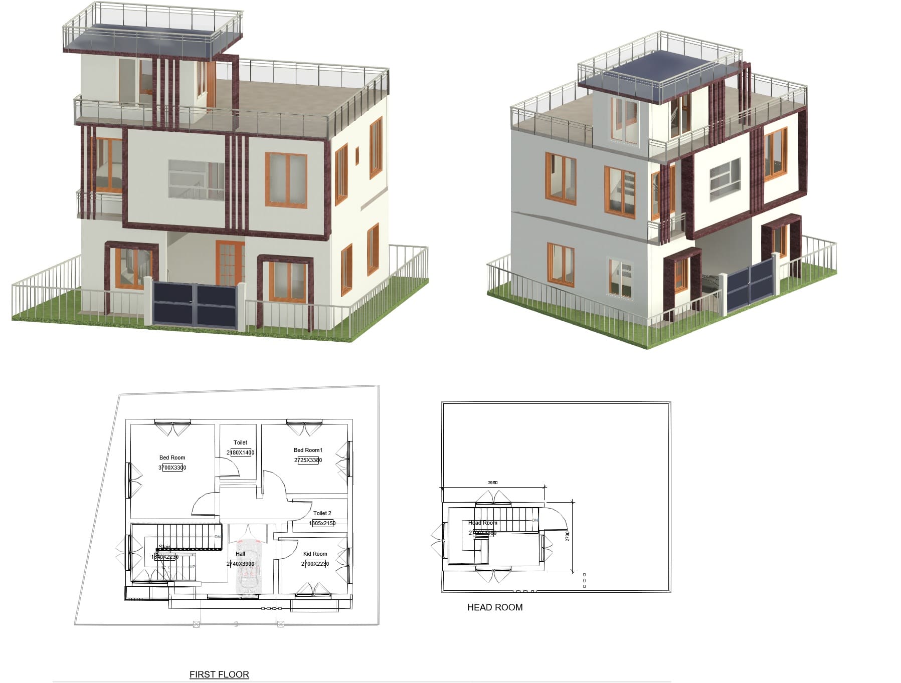 G+1 Modern House with Roof Terrace 1 G+1 Modern House with Roof Terrace