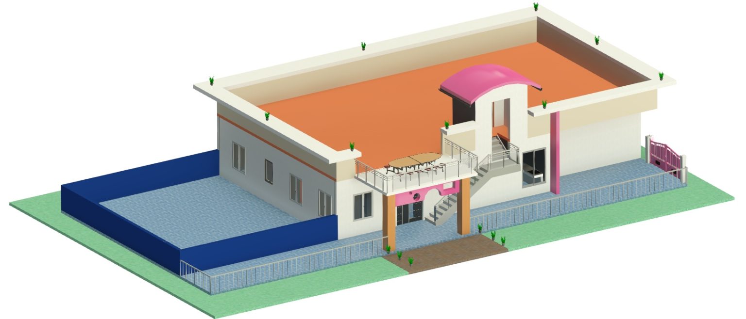 Project Rvt Mixed-Use Villa With Ground-Floor Shop In Revit | Free Download! (48.98 ...