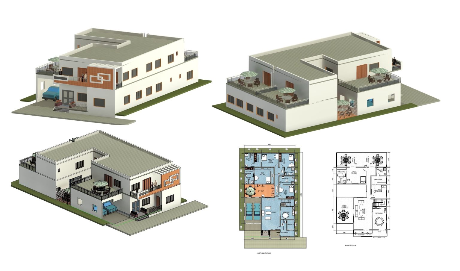 Row House Rvt File Modern Farmhouse – California In Revit | Free Download! (31.58 MB ...