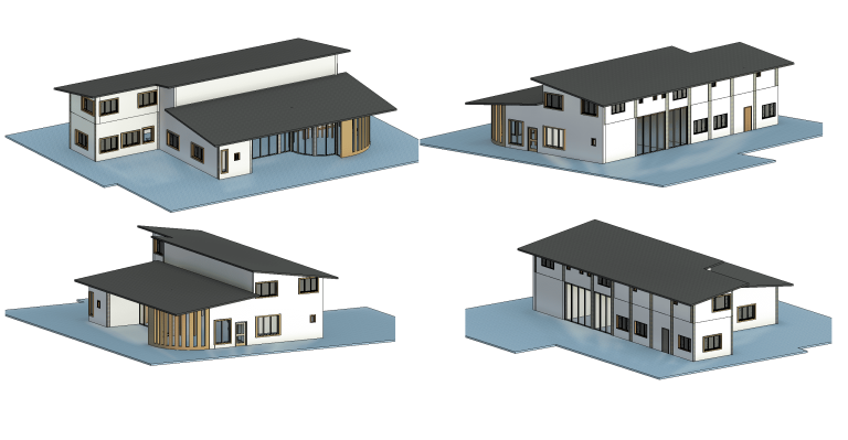 Row House Rvt File Modern Two-Story House In Revit | Free Download! (25.52 MB) | Library Revit
