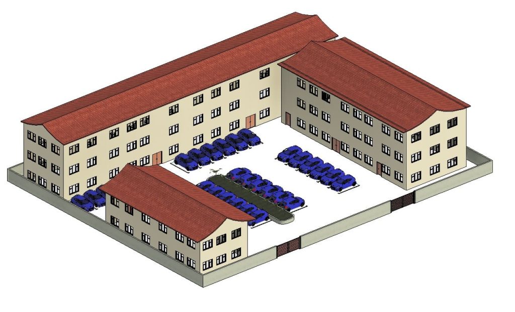 School Layout Rvt Residential Courtyard Complex In Revit | Free Download! (14.64 MB ...