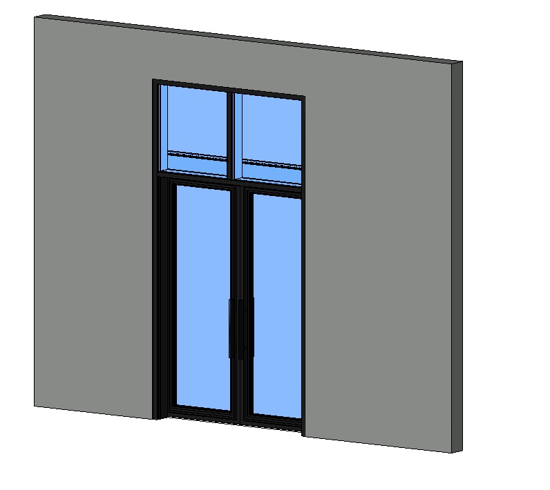 Sliding Glass Door with Transom