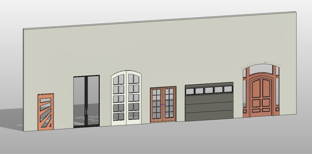 Revit door families: free parametric library of doors