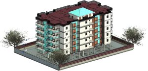 Mid-Rise Apartment Building 3D Parametric with Types 8 Mid-Rise Apartment Building