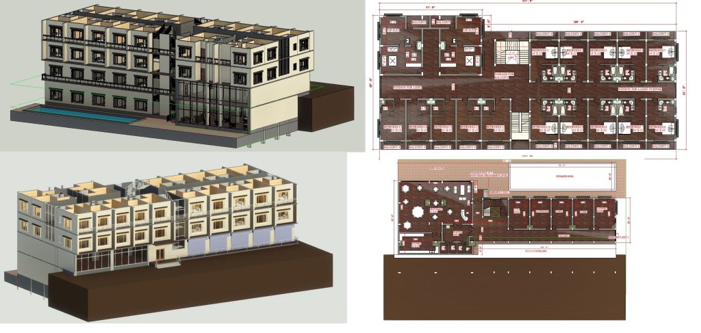 Mid-Rise Hotel 3D Parametric With Types In Revit | Free Download! (41. ...