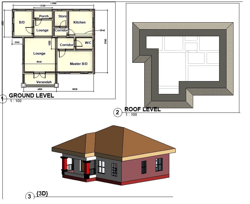 Compact 1-Story Bungalow House