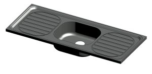 Stainless Steel Drop‑In Sink 120x50 cm 21 Stainless Steel Drop‑In Sink