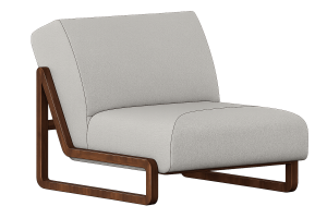 Wood-Frame Textile Lounge Chair 5 Wood-Frame Textile Lounge Chair