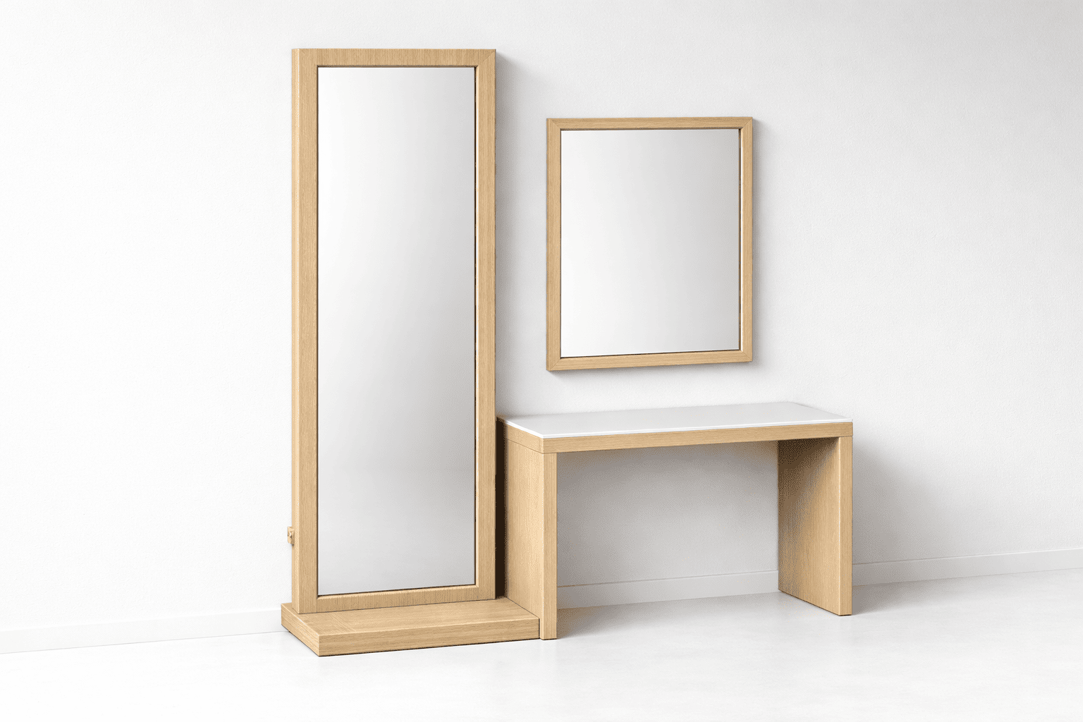 Console Vanity with Wall Mirror