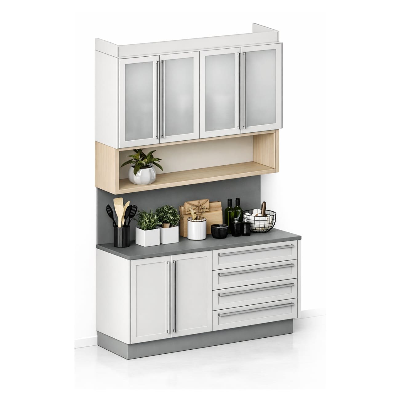 Modern Pantry Cabinet Set 1 Modern Pantry Cabinet Set
