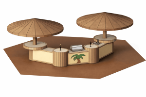 Tiki Bar with Palapas