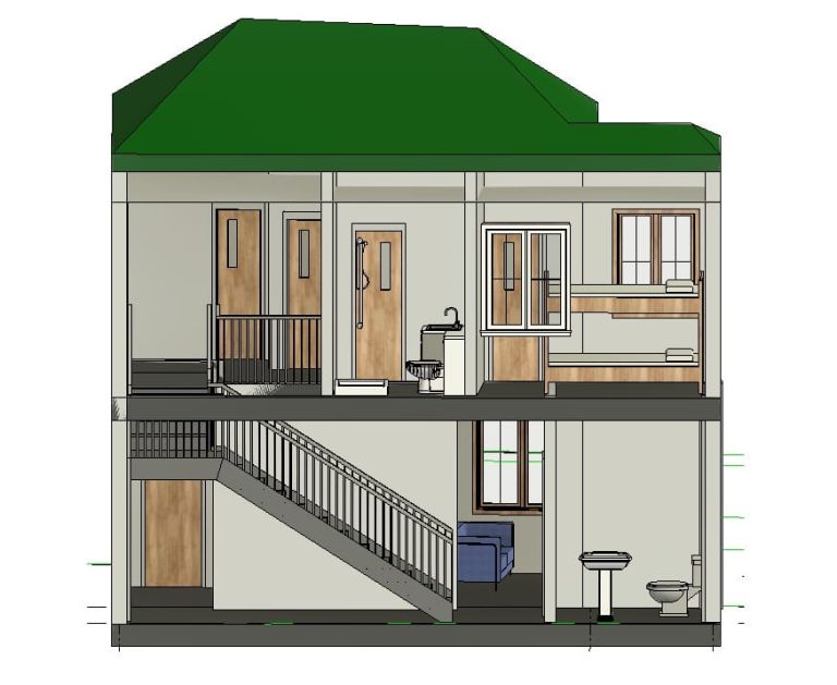 Row House Rvt File Two-Story Social Housing Unit In Revit | Free Download! (70.63 MB ...
