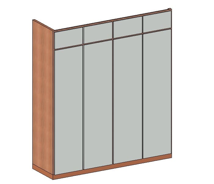 Wardrobe with Upper Cabinets 1 Wardrobe with Upper Cabinets