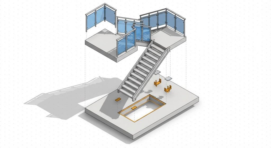 Revit Stairs: Advanced Architectural Families 2026 3 advanced Revit stair elements exploded view