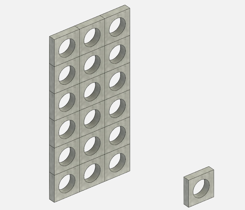 Concrete Breeze-Block Screen Panel