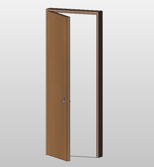 Flush Hinged Wooden Door