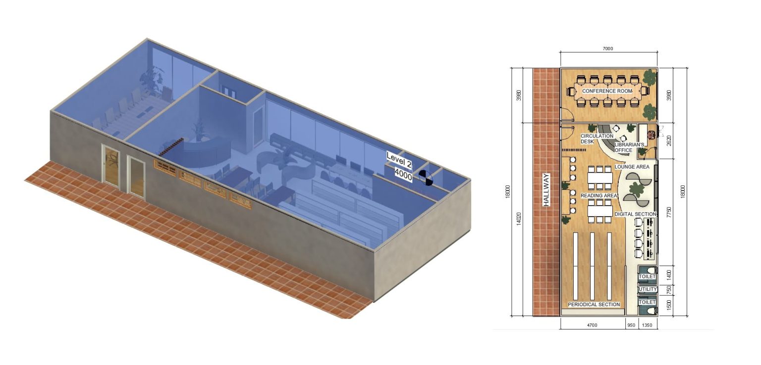 School Layout Rvt Modern Library Interior Layout In Revit | Free Download! (67.14 MB ...