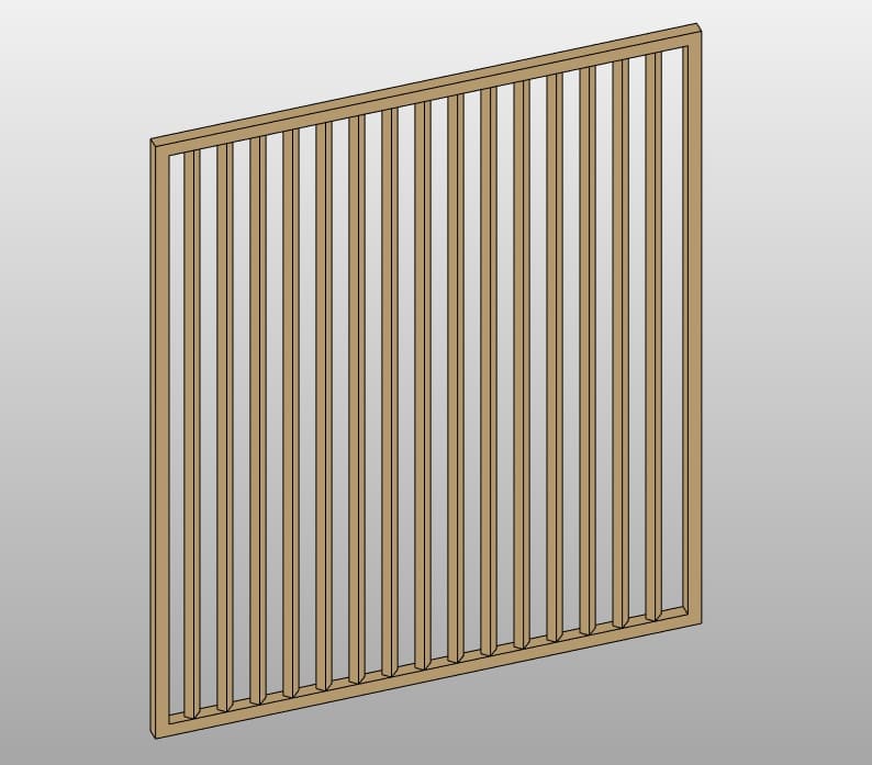 Trellis Wall Division and Decoration