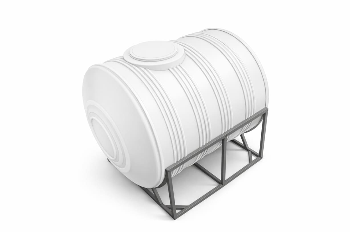Horizontal Water Tank with Steel Stand 1 water tank