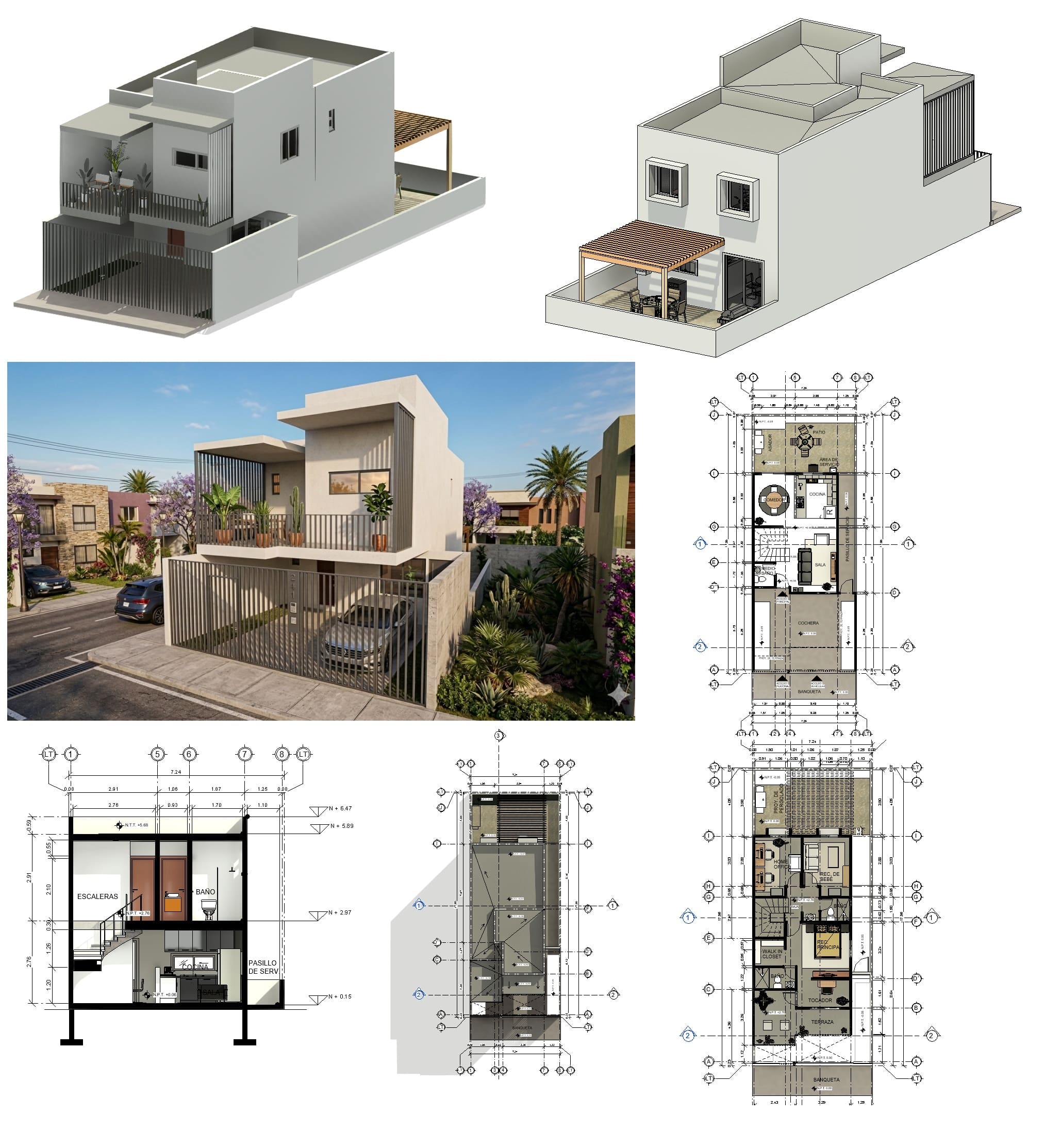 Two-Story Mexican House