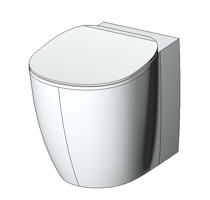 Back-to-wall toilet modern compact