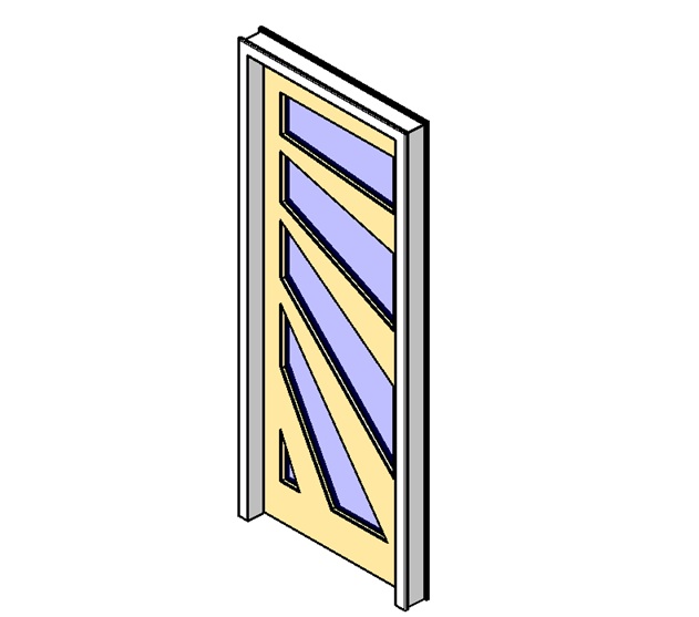 Front door with modern glass panels 1 Front door with modern glass panels