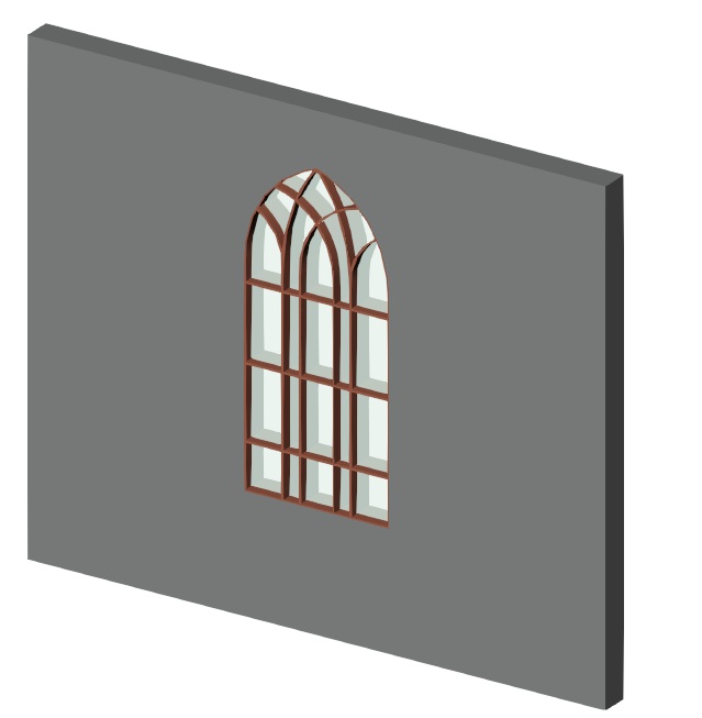 Gothic arched window with tracery