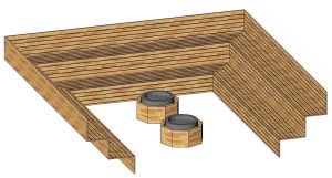 Sauna with benches and heater area 6 Sauna with benches and heater area