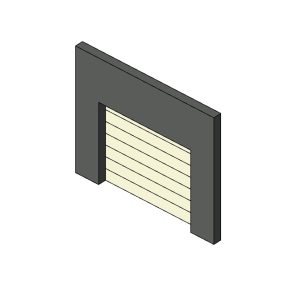 Sectional garage door with modern panels