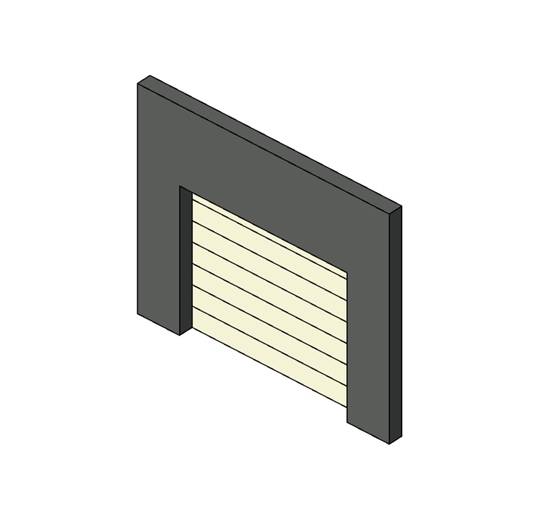Sectional garage door with modern panels