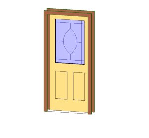 decorative glass door