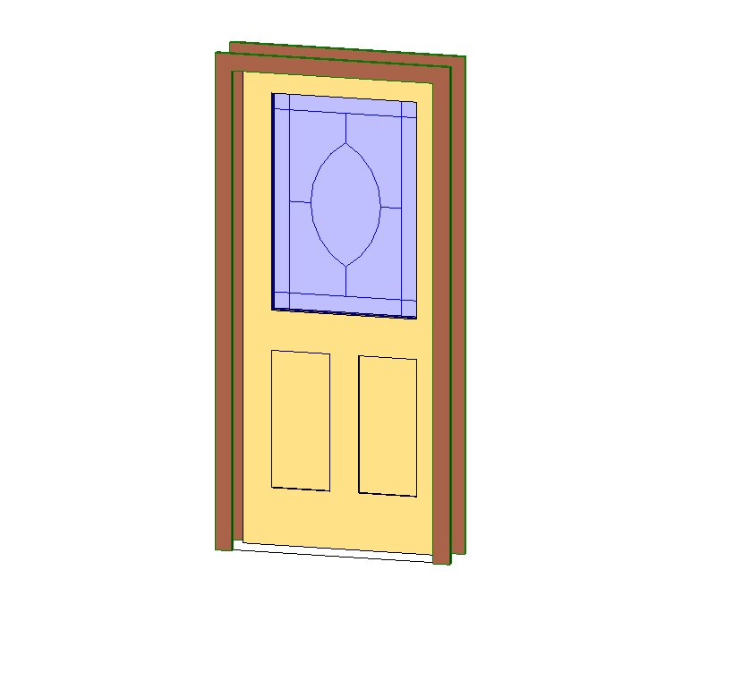 Wooden door with decorative glass 1 decorative glass door