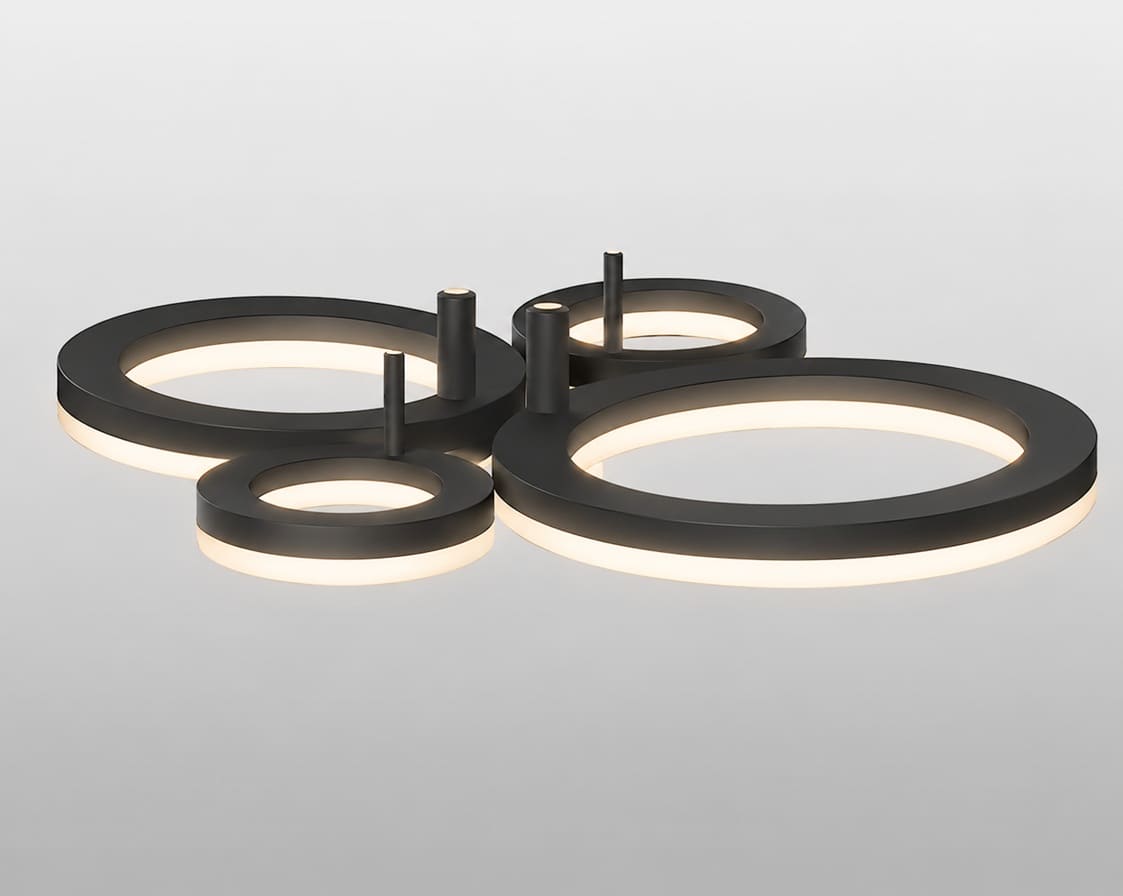 Modern pendant light with ring design