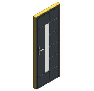 Single door with modern vertical accent 16 Single door with modern vertical accent