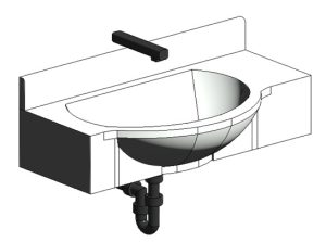 Sink wall-mounted semi-recessed modern 22 Sink wall-mounted semi-recessed modern
